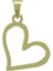 14 Ayar Altın Kalp Kolye Ucu 0.3 Gr, KC17701 Kodlu 3