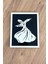 Modern Beyaz Çerçeveli Ahşap Semazen (Mevlana) Tablosu – 25X20 cm 1