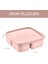 3'lü Set Bölmeli Kare Saklama Kabı Pembe 2