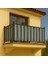 Balkon Perdesi Bağcıklı Ölçü Seçenekli Koyu Gri-Gri 1