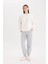 Standart Fit Kalın Jogger Gri Kadın Eşofman Altı S7370AZ/GR256 1