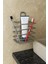 Krom Yapışkanlı Diş Fırçalık - Duvar Tipi, Çok Amaçlı Organizer - Paslanmaz Metal - Dş-01 1