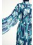 Mavi-Turkuaz Desenli Bağcıklı Pareo Kimono – RP2513 4