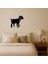 Gri Köpek Kırmızı Tasma Dekoratif Tablo - ALVN8806-3838 1