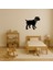 Gri Köpek Kırmızı Tasma Dekoratif Tablo - ALVN8806-3838 3
