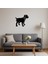 Gri Köpek Kırmızı Tasma Dekoratif Tablo - ALVN8806-3838 4