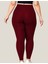 Büyük Beden Tayt Dalgıç Kumaş Yüksek Bel ( Bordo, 4xl) 2