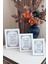3 Lü Set! 10X15, 13X18 cm ve 15X21 cm Fotoğraf Çerçevesi!pvc Camlı Dekoratif Çerçeve! Beyaz Renk! 1