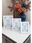 3 Lü Set! 10X15, 13X18 cm ve 15X21 cm Fotoğraf Çerçevesi!pvc Camlı Dekoratif Çerçeve! Beyaz Renk! 2