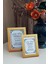 2 Li Çerçeve 10X15 cm ve 13X18 cm Fotoğraf Çerçevesi! Ahşap Ayaklı Pvc Camlı Dekoratif Çerçeve! Gold Renk! 1