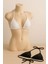 - Kadın Siyah ve Beyaz Minimal Kesim Üçgen Bikini Üstü 2