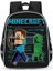 Ovozı 33CM Minecraft Öğrenci Okul Çantası Rahat Omuz Çantası (Yurt Dışından) 1
