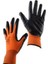 Işçi Eldiveni L No:10 Polyester Örme Nitril Eldiven Turuncu Renk (5 Li) 1