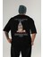 Galata Tower Istanbul Arka Baskılı Oversize T-Shirt Erkek Kadın Pamuk Bisiklet Yaka Tişort 1
