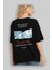 Travertines Pamukkale Arka Baskılı Oversize T-Shirt Erkek Kadın Pamuk Bisiklet Yaka Tişort 4