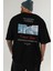 Travertines Pamukkale Arka Baskılı Oversize T-Shirt Erkek Kadın Pamuk Bisiklet Yaka Tişort 6