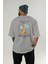 Pisa Tower Italy Arka Baskılı Oversize T-Shirt Erkek Kadın Pamuk Bisiklet Yaka Tişort 4