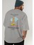 Pisa Tower Italy Arka Baskılı Oversize T-Shirt Erkek Kadın Pamuk Bisiklet Yaka Tişort 7