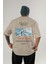Travertines Pamukkale Arka Baskılı Oversize T-Shirt Erkek Kadın Pamuk Bisiklet Yaka Tişort 1