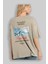 Travertines Pamukkale Arka Baskılı Oversize T-Shirt Erkek Kadın Pamuk Bisiklet Yaka Tişort 3