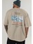 Travertines Pamukkale Arka Baskılı Oversize T-Shirt Erkek Kadın Pamuk Bisiklet Yaka Tişort 5