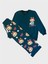 Kız Çocuk Pamuklu Petrol Yeşili Labubu Desenli Uzun Kollu Bol Paça Eşofman Takımı 1