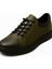 GR0159 Hakiki Deri Bilek Streçli Petrol Yeşili Üst Kalite Sneaker Erkek Ayakkabı 7