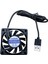 USB Fan 60X60X10 2 Adet Laptop, Modem, Tv Soğutucu Dubal Ball Bearing Sessiz 3000 Rpm 1