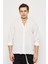 Keten Uzun Kollu Oversize Gömlek 8
