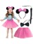 Minnie Kostüm Seti (Pembe Tütü Etek + Pembe Taç + Papyon + Kuyruk) 1