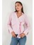 Pamuklu Regular Fit Uzun Kollu Bağlama Detaylı Gömlek Bayan Gömlek 65200538 5