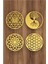 Spiritüel 4'lü Duvar Seti, Yaşam Çiçeği, Yantra, Torus ve Yin Yang Motifleri 7
