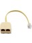 RJ11 2in1 Spitter RJ11 Telefon Hat Çoklayıcı Splitter 1 Giriş 2 Çıkış 3