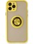 iPhone 11 Pro Kılıf Montreal Yüzüklü Silikon Kapak - Sarı - NX5885-6897 1