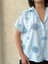 Brode Nakış Detay Delikli Kısa Kollu Pamuk Gömlek 4