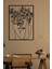 Şık Siyah Metal Çiçekli Kadın Duvar Tablosu 42X60CM 2