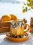 El Yapımı Limon Desenli Seramik Kahve Fincanı Kupası 1
