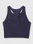 Kadın Lacivert Halter Yaka Crop Spor Üst 2