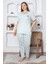 Yaprak Desenli Büyük Beden Pijama Takımı 1