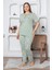Papatya Desenli Desenli Büyük Beden Pijama Takımı 1