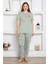 Çiçek Desenli Büyük Beden Pijama Takımı 2