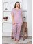 Papatya Desenli Büyük Beden Pijama Takımı 2