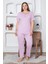 Yaprak Desenli Büyük Beden Pijama Takımı 2