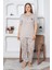Çiçek Desenli Büyük Beden Pijama Takımı 1