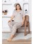 Çiçek Desenli Büyük Beden Pijama Takımı 2