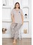 Çiçek Desenli Büyük Beden Pijama Takımı 2
