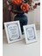 2 Li Çerçeve 10X15 cm ve 13X18 cm Fotoğraf Çerçevesi! Ahşap Ayaklı Pvc Camlı Dekoratif Çerçeve! Beyaz Renk! 1