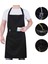 Siyah ve Beyaz Renkli Askılı Ressam Önlüğü, Cepli, Şık ve Kullanışlı Tasarım 4
