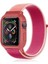 Apple Watch 42MM Hasırlı Cırtcırtlı Kasalı Kordon - Mor - NX4551-7867 1