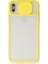 iPhone x Kılıf Palm Buzlu Kamera Sürgülü Silikon - Sarı - NX4056-7393 1